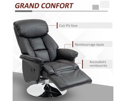 Zwarte PU Lederen Relaxfauteuil Bioscoopstoelen Woonkamerstoelen