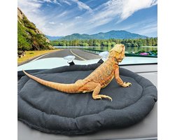 Zwarte Reptielen Slaapbed van Canvas en Rubber - Comfortabele Sofa voor Bearded Dragons en Andere Reptielen in de Auto en Thuis