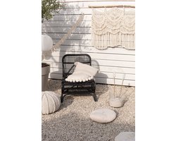 Zwarte Rotan Loungestoel - 65x71x78 cm