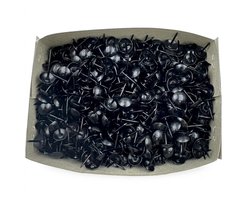 Zwarte siernagels rond hoofd ijzeren meubel nagels 9,2 x 14 mm set van 300 decoratieve nagels vintage bekleding meubel beslag geschikt voor meubels houten kisten stoelen banken en doe het zelf projecten