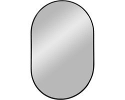 Zwarte spiegel Madrid 50x80 cm - House Nordic - Wandspiegels - Zwart - Glas; Aluminium