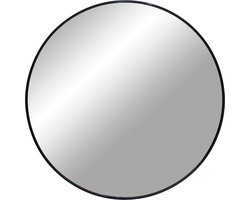 Zwarte spiegel Madrid - ø60cm | Reflecterend Aluminium - House Nordic - Spiegels - Zwart - Glas; Aluminium