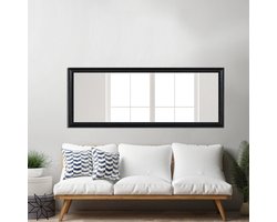 Zwarte Spiegel - Wandspiegel - Spiegel Rechthoek - Hout - Met Facet - Spiegel Woonkamer, Badkamer, Hal, Slaapkamer - Montel - 59x79 cm