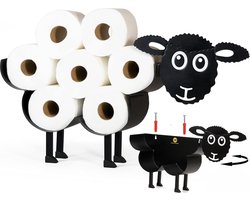 Zwarte Toiletrolhouder - Elegante WC Rolhouder voor Montage aan de Muur met Zwarte Toiletpapierhouder wc butler