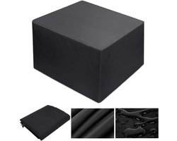 Zwarte vierkante tuinmeubelhoes - 90 x 90 x 90cm - Tuintafel hoes - Tuinmeubelhoes - Beschermhoes - meubelhoezen - Hoes tuintafel - waterdicht - UV-bestendig - 210D Oxford-doek - Voor terrasmeubels, tuinmeubelen - 1 stuk