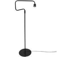 Zwarte vloerlamp Bloeba 4141ZW van Steinhauer - Draaibaar en uitschuifbaar, hoogte verstelbaar van 150-165 cm, E27 fitting, trendy design voor binnengebruik