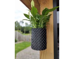 Zwarte Wand Bloempot - 17 cm | Stijlvolle Muurdecoratie & Woonaccessoires