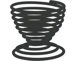 Zwarte wire eierdop 5x5x5cm