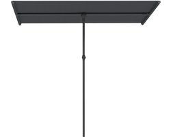 Zweefparasol - 150 x 205 cm - Draaibaar En In Hoogte Verstelbaar - Voor Balkon - Aluminium - Donkergrijs