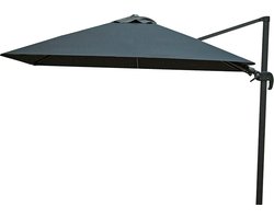 Zweefparasol 300 x 300 cm Shadow LED - Antraciet/Faded Black - Fonteyn Collectie