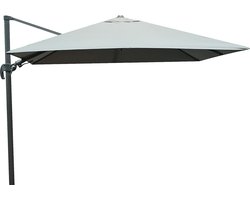 Zweefparasol 300 x 300 cm Shadow LED - Antraciet/Faded Grey - Fonteyn Collectie
