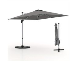 Zweefparasol – Hangparasol – Tuinparasol – Terrasparasol – Kantelbare Parasol – 3m Groot – 360° Draaibaar – Aluminium Frame – Scheurbestendig Polyester