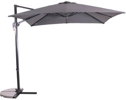 Zweefparasol Libra Grijs 250 x 250 cm - inclusief kruisvoet & hoes
