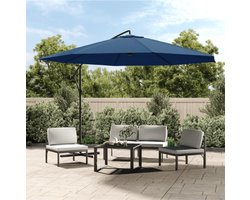 Zweefparasol met aluminium paal 350 cm blauw