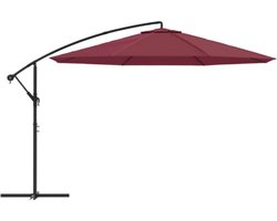 Zweefparasol met aluminium paal 350 cm bordeauxrood