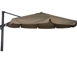 Zweefparasol Virgo Taupe Ø350 cm - inclusief kruisvoet