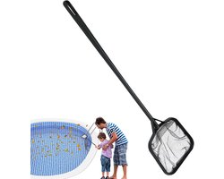 Zwembad Skimmer Net - Zwembad Cleaner Net - Zwembad Schepnet met Steel - Schepnet - Visnet - Schepnet voor vissen - Voor vissen en hengelen, zwembad, vijver - Voor volwassenen en Kinderen - 56x18cm - Zwart