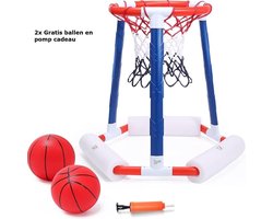 Zwembad speelgoed voor volwassenen en kinderen, Pool Olympische spel waterspelletjes, drijvende basketbalmand, waterspeelgoed, basketbalmand, zwembadaccessoires, plezier, Ideaal voor op vakantie of op de camping ( Gratis 2 x basketballen)