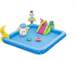 Zwembad - Water Speel Center - Kleine Astronaut - Play center Lil' Astronaut - Opblaasbare Glijbaan en Ruimtespellen - Vanaf 2 jaar - Zwembaden Galaxy