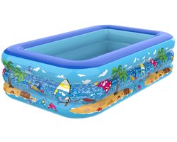zwembaden - Opblaasbaar zwembad PVC ingelijst zwembad Cartoon patroon verdikking zwembad voor zomer buiten binnen