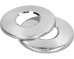 Zwembadladder Afdekplaat RVS 2 Stuks - Vervangingsafdekking - Diameter 4,2 cm - Spiegel Gepolijst