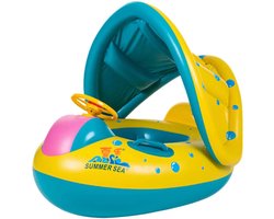 Zwemband met zonnescherm Baby en Kinderen Zwemband Luchtbed Opblaasbaar Zwemmen Cirkel Opblaasbare Boot