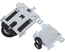 Zwenkwielen - 2 stuks - Meubelwielen- Meubelroller - Voor Schuifdeuren van Kast en Kledingkasten - Schuifdeur - Schuifdeurwielen - Voor Garderobe, Vitrines en Meubels