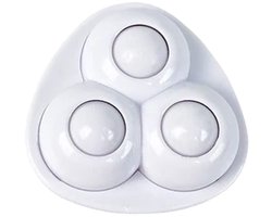 Zwenkwielen - Driehoek - Plastic - Zelfklevende meubelwielen voor onder meubels en opbergdozen - Wit