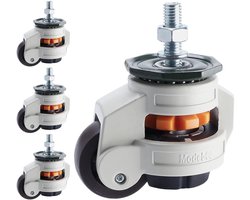 Zwenkwielen met Nivelleerfunctie voor Werkbank en Zware Meubels 4 Stuks
