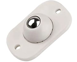 Zwenkwielen Ovaal - Zelfklevende meubelwielen voor onder meubels en opbergdozen - Wit