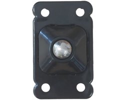 Zwenkwielen - Rechthoek - RVS - Zelfklevende meubelwielen voor onder meubels en opbergdozen - Zwart