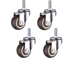 Zwenkwielen voor meubels - comfortabel en multifunctioneel - 4 stuks - rubber