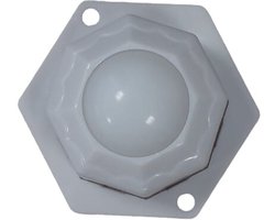 Zwenkwielen - Zeshoek - Plastic - Zelfklevende meubelwielen voor onder meubels en opbergdozen - Wit