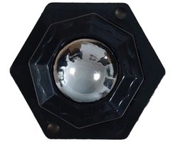 Zwenkwielen - Zeshoek - RVS - Zelfklevende meubelwielen voor onder meubels en opbergdozen - Zwart