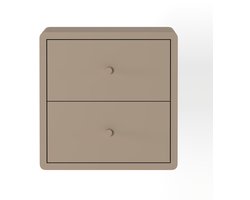Zwevend Nachtkastje Borba - Hout - Taupe - 30 x 30 x 30 cm (BxHxD)