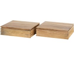 Zwevend Nachtkastje Industrieel Hout (30x25x8 cm) - Nachtkastjes met Lade Hout - Houten Nachtkastje met Laden - Wandplank nachtkastje Lades Kastje badkamer - Bijzettafeltjes Woonkamer