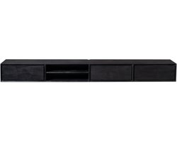 Zwevend tv meubel Ambiance Black | 280 cm