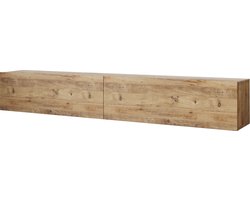 Zwevend TV Meubel - Eiken Donker 180 cm - Stijlvolle TV Kast - Breedte 180 cm voor Ruime Opbergruimte