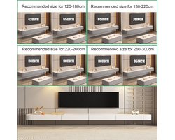 Zwevend TV-Meubel met LED Verlichting – 160cm Wandkast met Lade en Kabelbeheer – Modern TV-Meubel van Massief Hout – Tot 200kg Draagkracht – Hangend TV-Meubel voor Woonkamer – Zwart – TasalFurniture