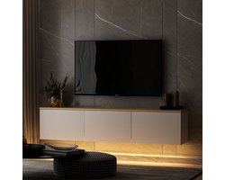 Zwevend TV Meubel - Stijlvol en Modern - Met LED-verlichting - 160 cm Breed - Perfect voor Elk Interieur
