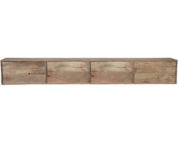 Zwevend tv meubel Vision - TV Hangend - Massief - Mangohout - Duurzaam| 200 cm