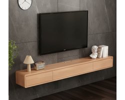 Zwevend TV Meubel Wandmontage met Deur en Opbergruimte 120 cm – Floating TV Console Onder TV – Modern Media Meubel voor Woonkamer, Slaapkamer en Kantoor – House&Garden