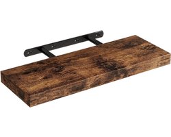 Zwevende plank - wandplank zwevend - Wandplank - wandrek - Opbergrek - Woondecoratie - 40*15*1,5 cm - Hout - Bruin