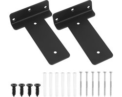Zwevende plankbeugels Heavy Duty - 6 inch steigerplankbeugels - rustieke metalen L-beugels voor planken - wandgemonteerde rekken - beugels voor muren - steigerplanken - kasplanksteunen