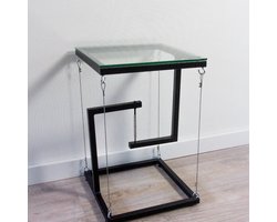 Zwevende salontafel / bijzettafel - Innovatief Modern Design - 55x35 cm - Zwart