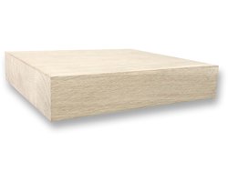 Zwevende wandplank 20 x 20 cm eiken recht - Wandplank - Wandplank hout - Fotoplank - Boomstam plank - Muurplank - Muurplank zwevend