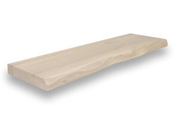Zwevende wandplank 30 x 20 cm eiken boomstam - Wandplank - Wandplank hout - Fotoplank - Boomstam plank - Muurplank - Muurplank zwevend