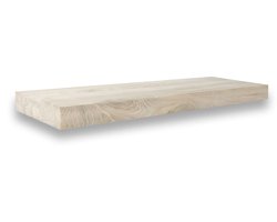 Zwevende wandplank 50 x 20 cm eiken recht - Wandplank - Wandplank hout - Fotoplank - Boomstam plank - Muurplank - Muurplank zwevend