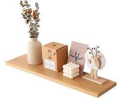 Zwevende wandplank van massief eikenhout, onzichtbare montage, voor woonkamer of badkamer