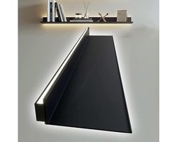 Zwevende Wandplank - Verlichte Plank - Decoratie Presenteren - Ingebouwde LED - 60 cm - Zwart